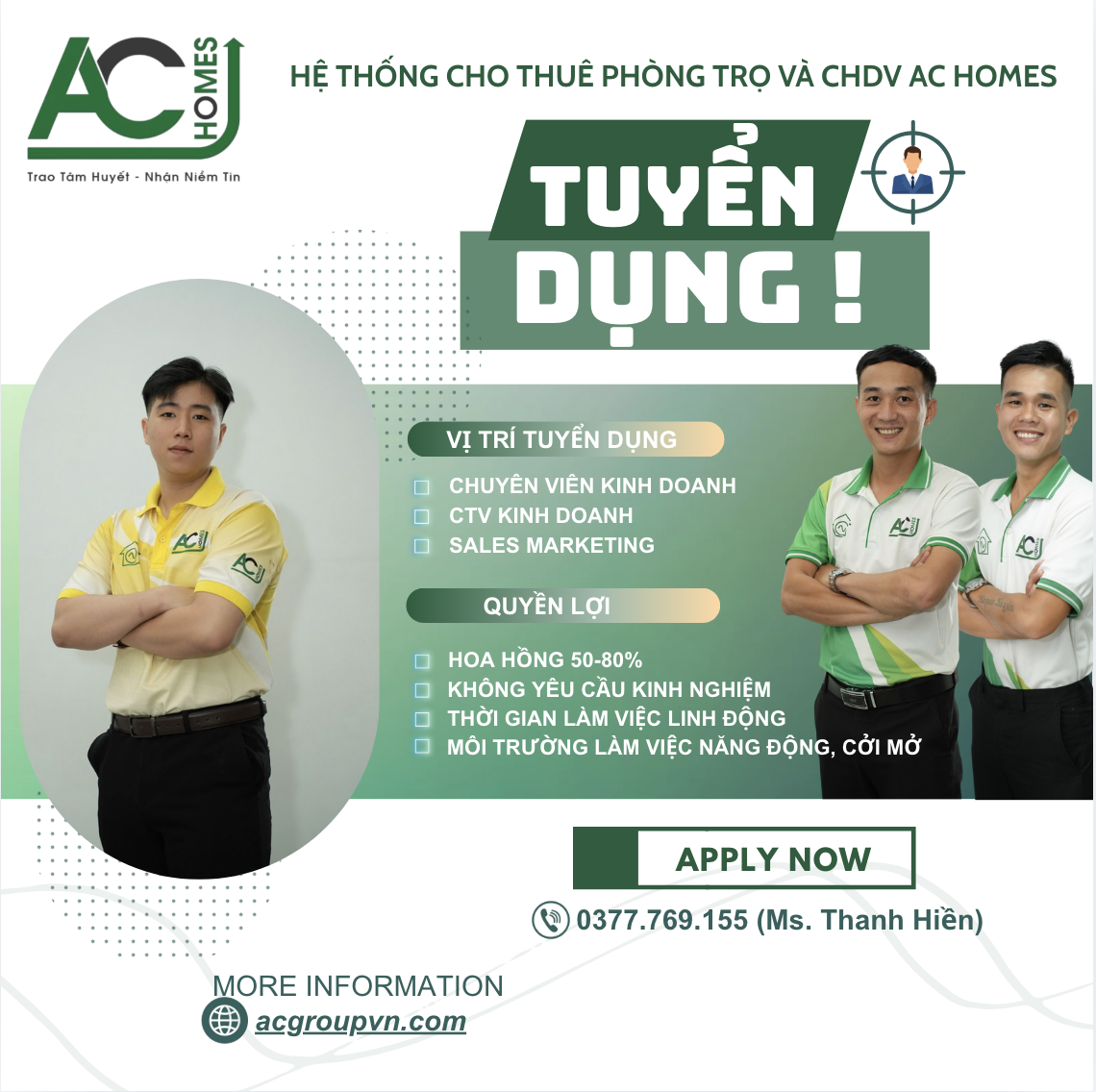 TUYỂN DỤNG NHÂN VIÊN KINH DOANH