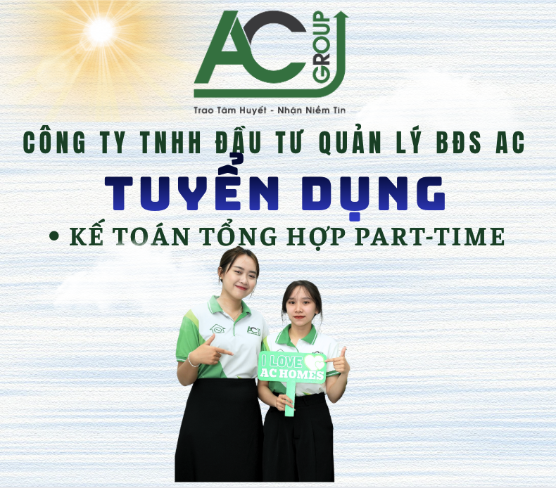 TUYỂN DỤNG KẾ TOÁN TỔNG HỢP - Part time